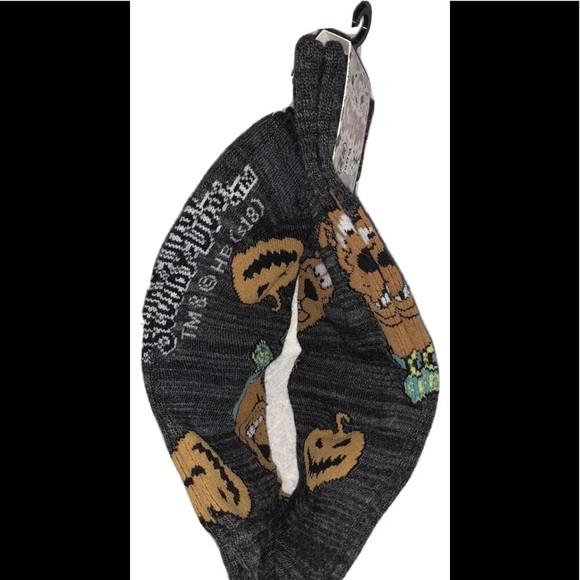 Scooby-Doo Crew Socks 1Pair Men 8-12 Gray Halloween Pumpkin Where Are You Shaggy - Picture 7 of 10